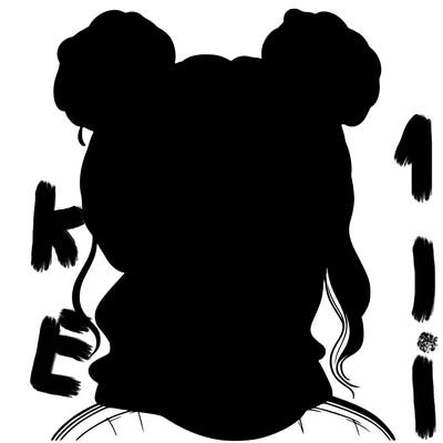 realistic girl with space buns