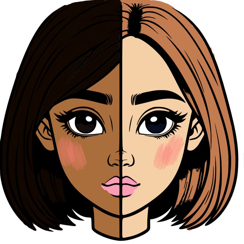 realistic girl split