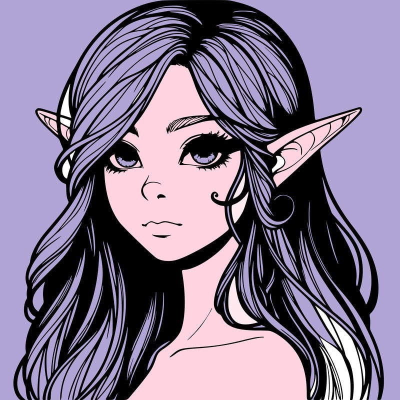 elf girl realistic dark fantasy