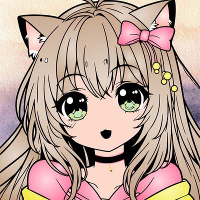 anime girl with cat ears