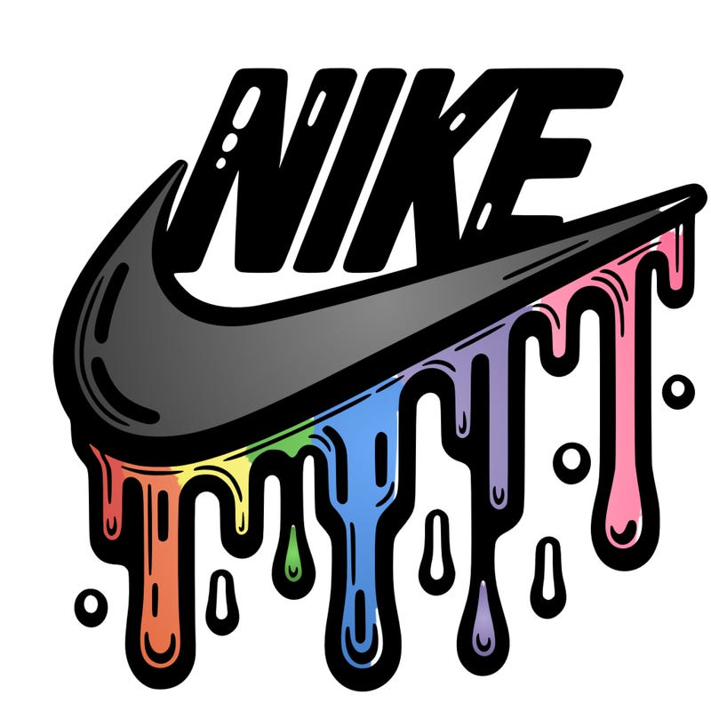 dripping nike logo