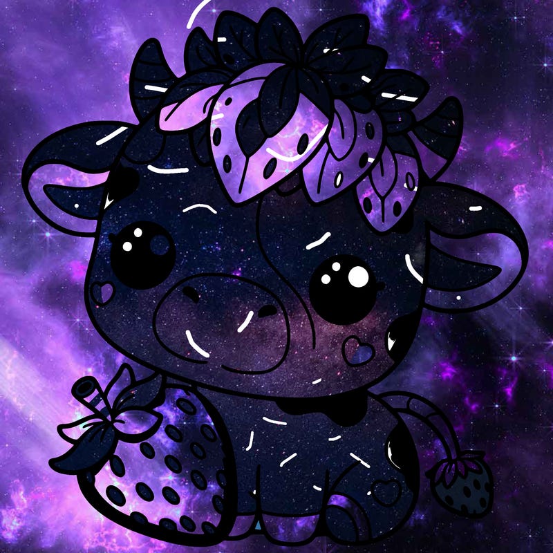 cute strawberry cow