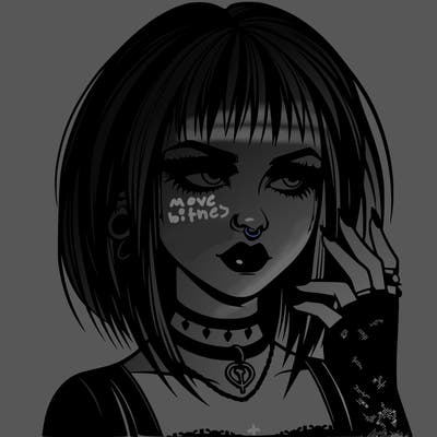 goth girl realistic
