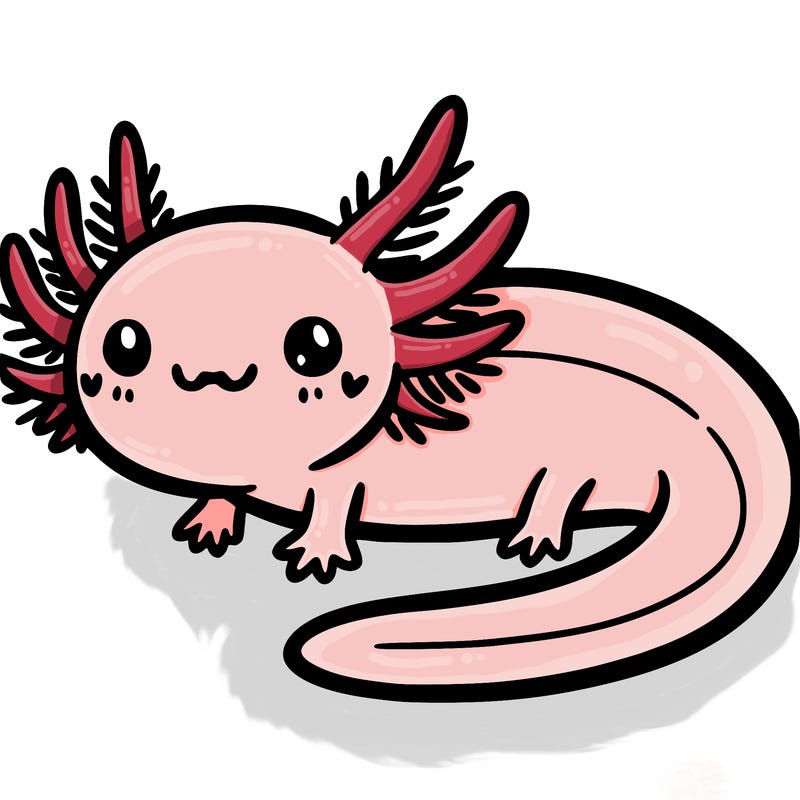 cute easy axolotl