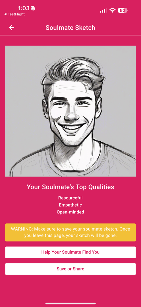 Soulmate Sketch - Un boceto realista en blanco y negro de un hombre sonriente generado por la aplicación Boceto de Alma Gemela