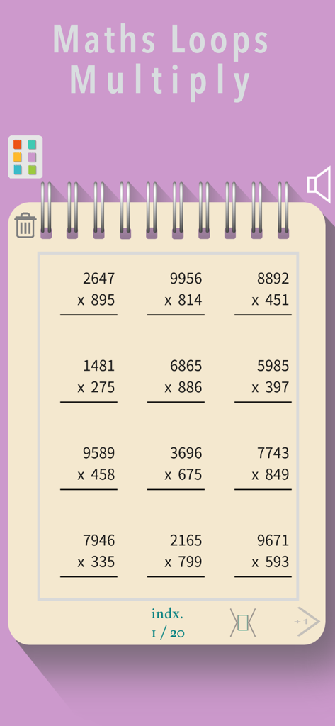 Math Loops Multiplication - Education App | MWM