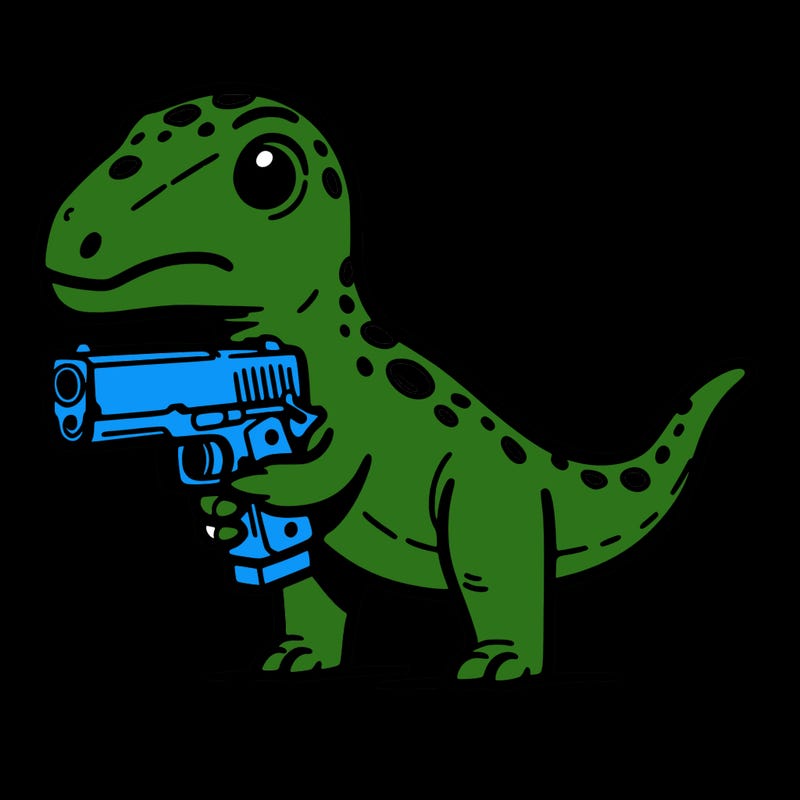 diasour with glock in his hand