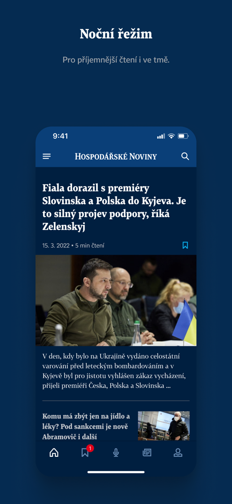 HN - HN mobile app user interface showing a news article in night mode.