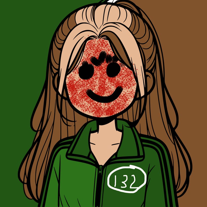 faceless girl in a tracksuit