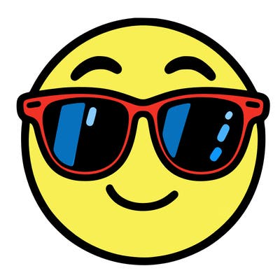 emoji with sunglasses