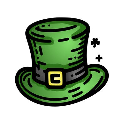 st patrick hat with thin lines