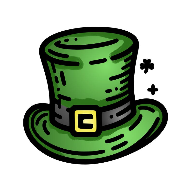 st patrick hat with thin lines