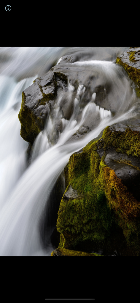 Digital Frame - Waterfall landscape photo displayed in the Digital Frame slideshow app