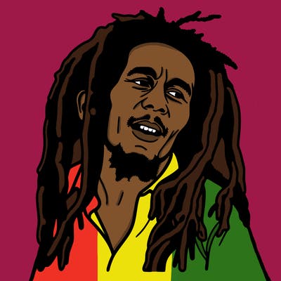 bob marley stikers