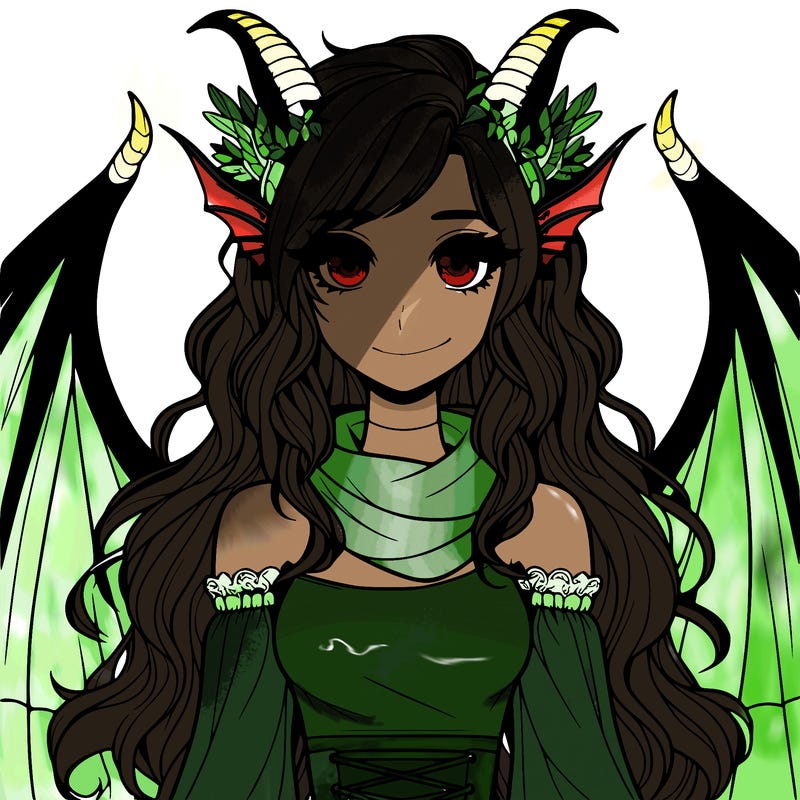 realistic girl with dragon wings horns and a tail