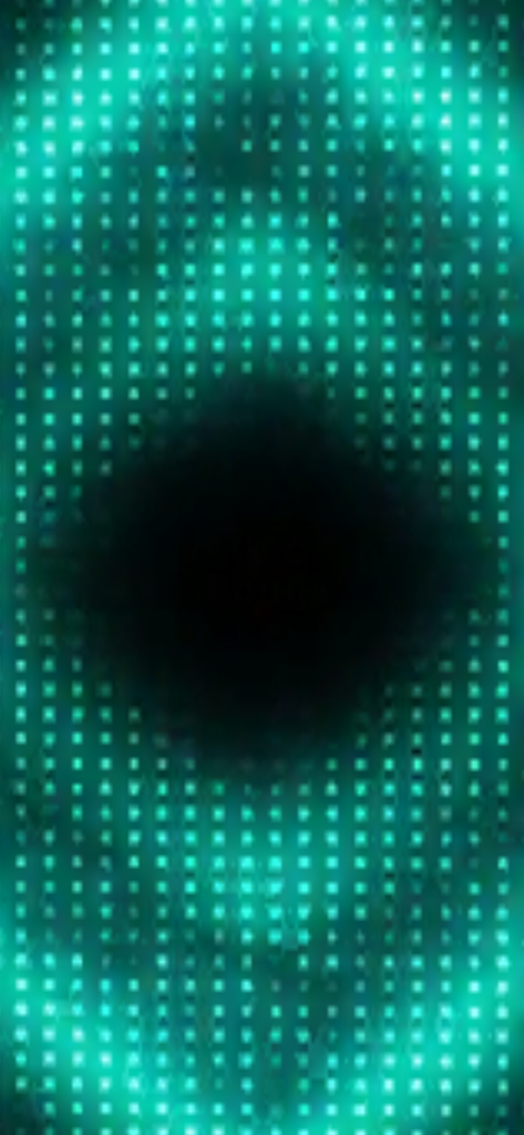 Teal LED grid light effect for party atmosphere