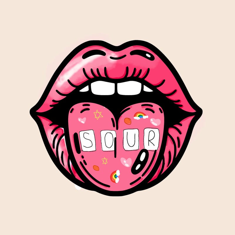 lips with tongue out