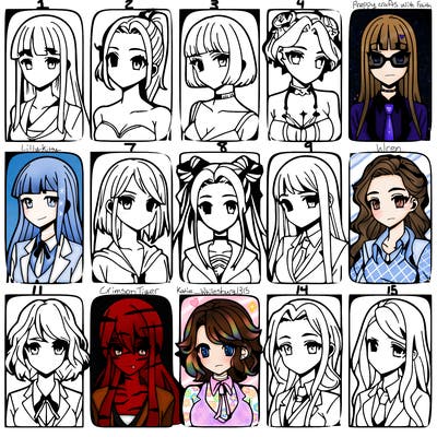 girls that look diffrent anime