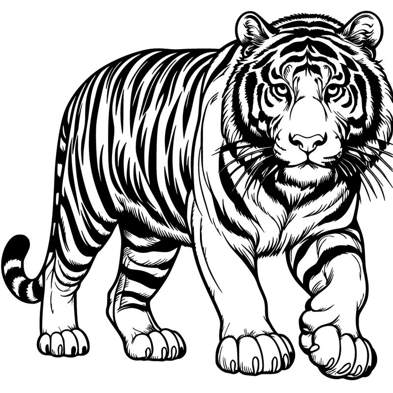 realistic adult tiger