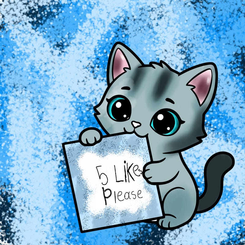 a small cat with a blank sheet of paper in its hand. the cat is sooooooo cute!