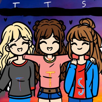 drawings of 3 best friends