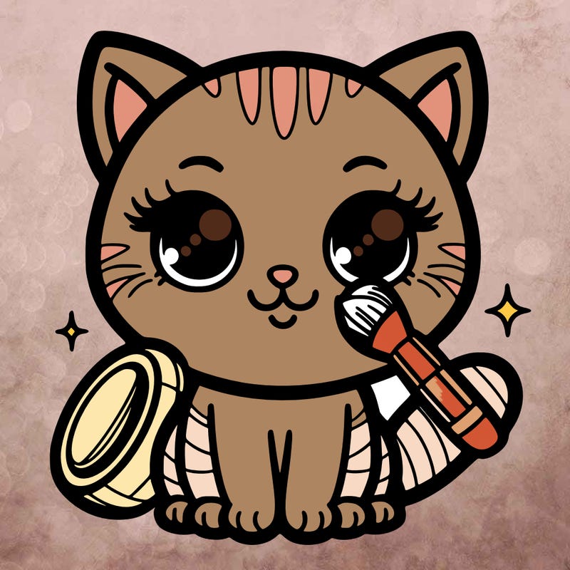 cat with make-up