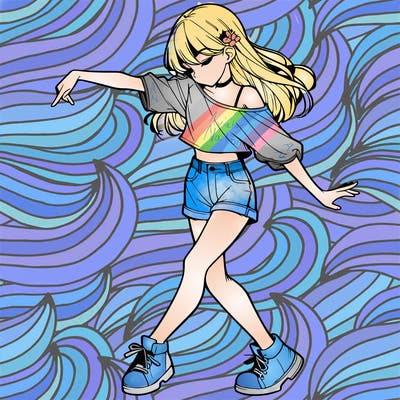 realistic girl danceing