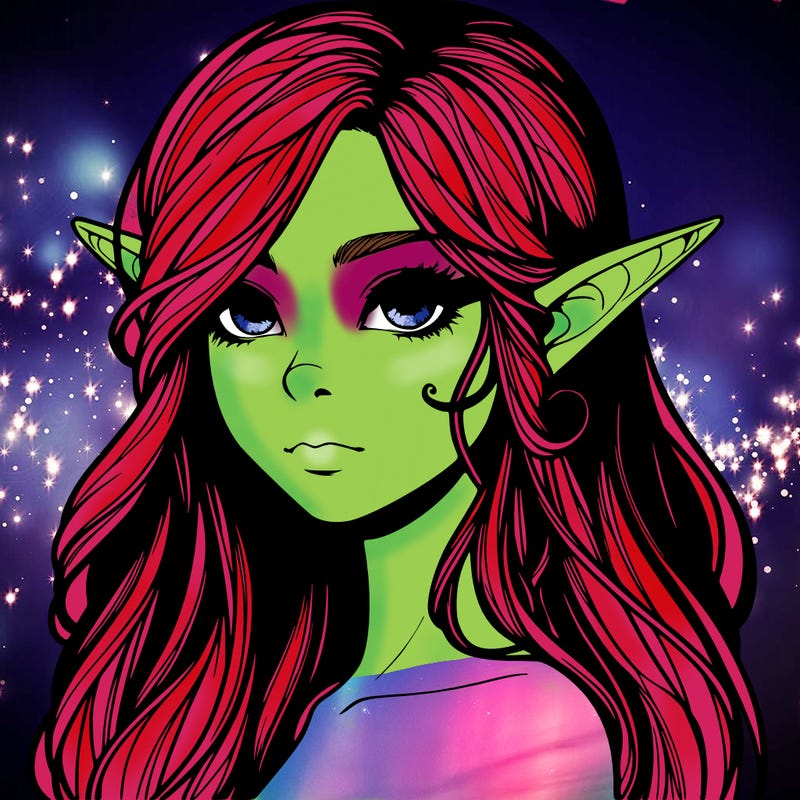 elf girl realistic dark fantasy