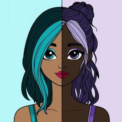 realistic girl split