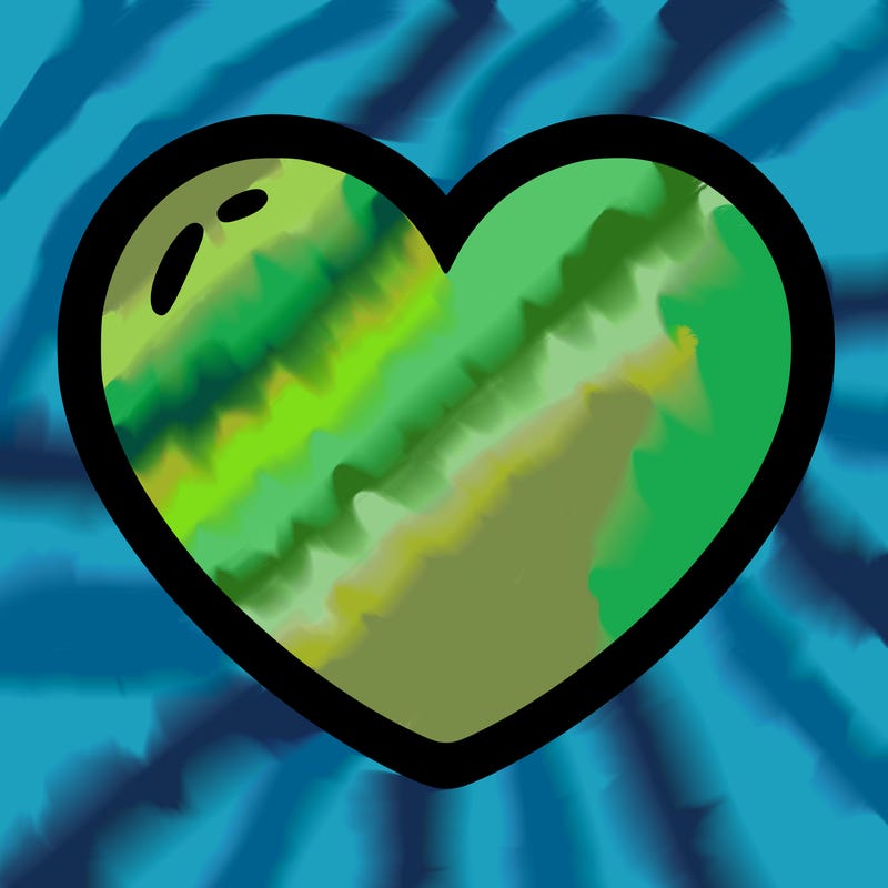 a blank heart