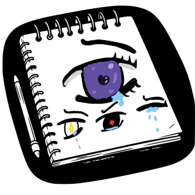 a blank sketch pad