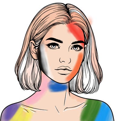 realistic portrait of woman