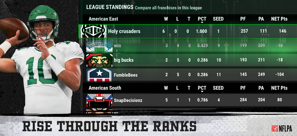 Football Head Coach 26 - FHC - Clasificación de la liga que muestra las estadísticas y rankings de los equipos en Football Head Coach 26