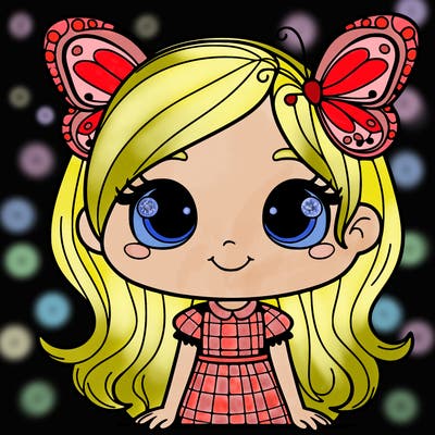 girl with butterfly wings