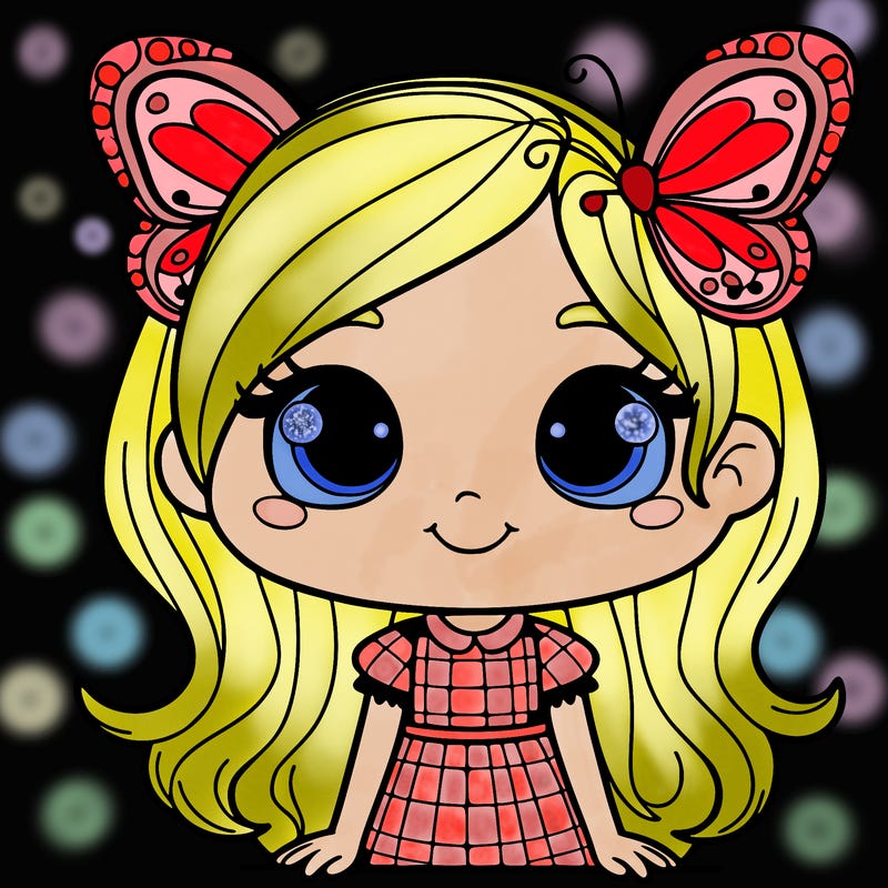 girl with butterfly wings