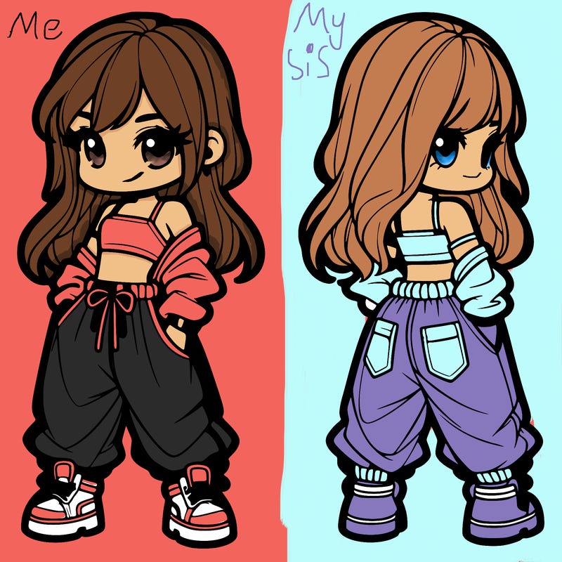 girl in crop top and baggy pants