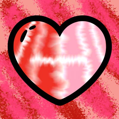 a blank heart