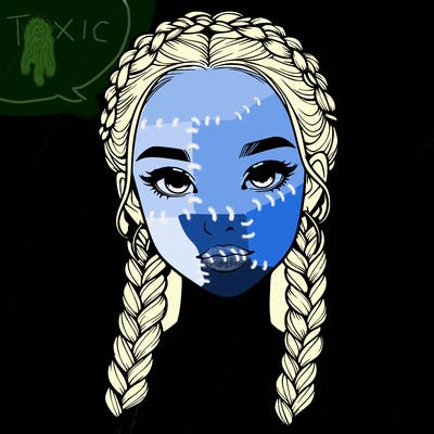 realistic girl with braids