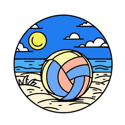 volleyball on a beach