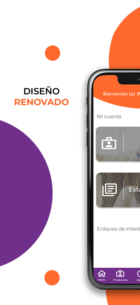 Popular Pensiones mobile app interface showing its renovated design and account management features