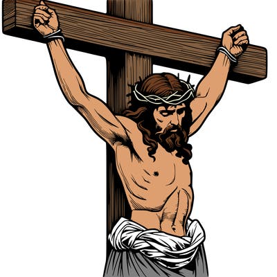 jesus realistic on the cross