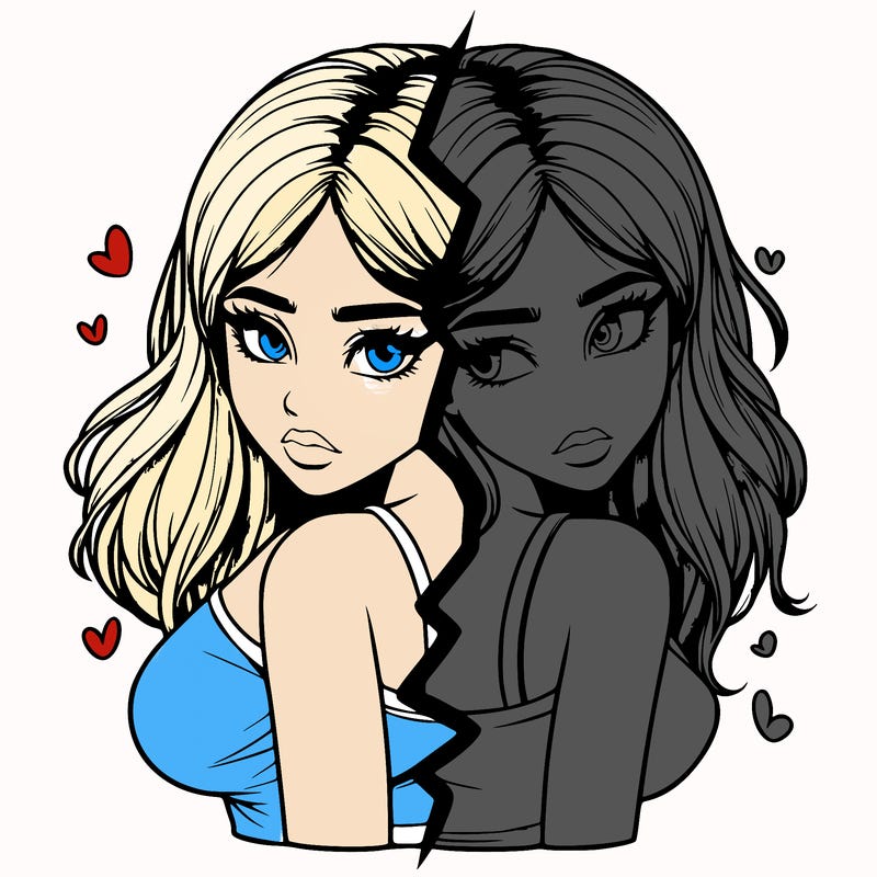 realistic girl split