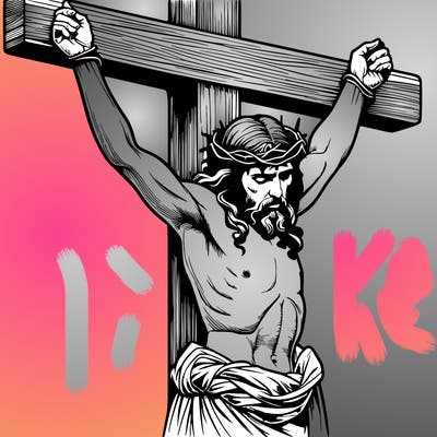 jesus realistic on the cross