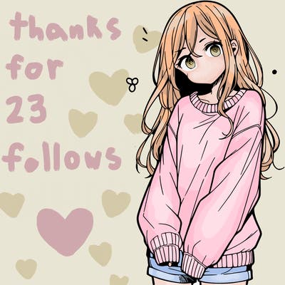 manga teen girl  in a sweater and baggy pants