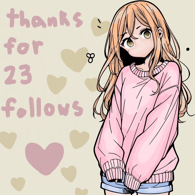 manga teen girl  in a sweater and baggy pants