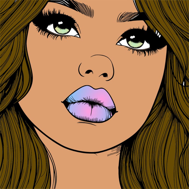 really realistic girl with lips