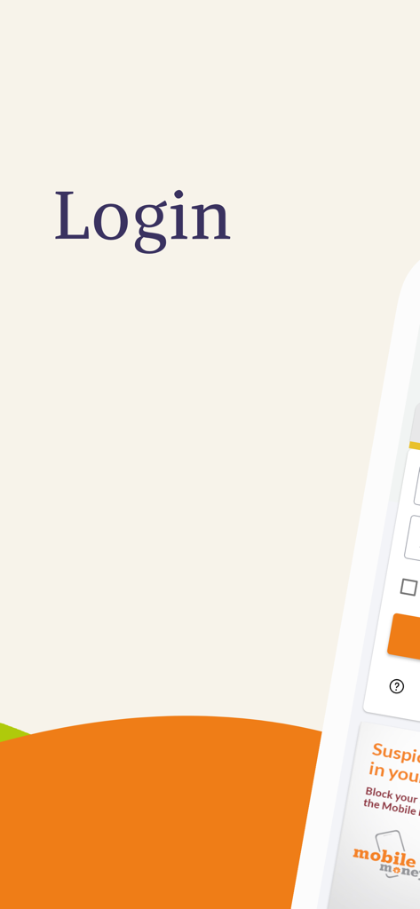 Laxmi Sunrise Mobile Money - Login screen of Laxmi Sunrise Mobile Money banking app