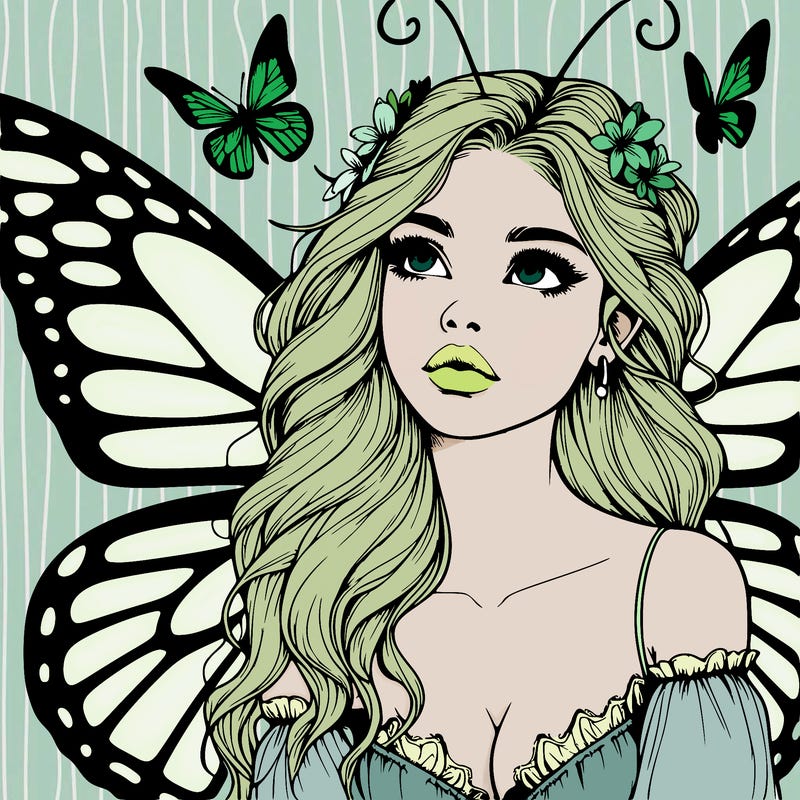 butterfly fairy realistic girl