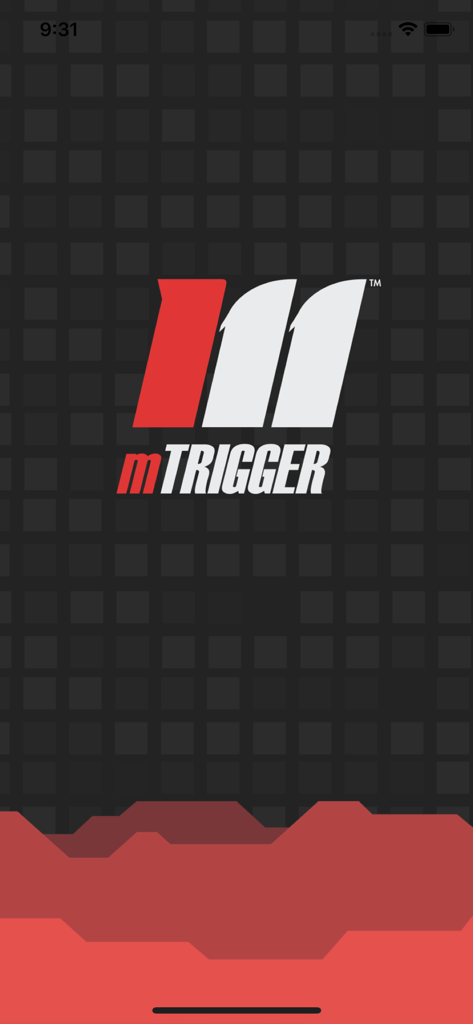 mTrigger™ Biofeedback - mTrigger Biofeedback app splash screen featuring the red and white official logo