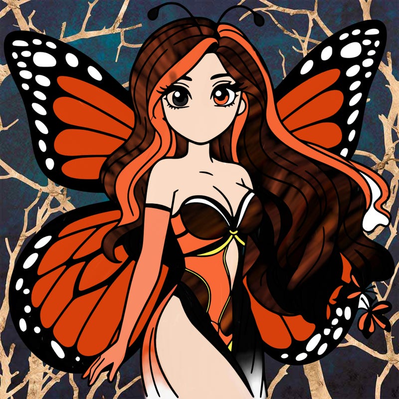 butterfly woman